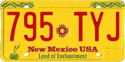 NM license plate 795TYJ