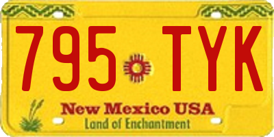 NM license plate 795TYK