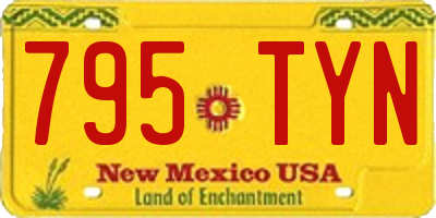 NM license plate 795TYN