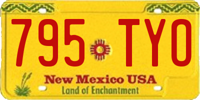 NM license plate 795TYO