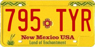 NM license plate 795TYR