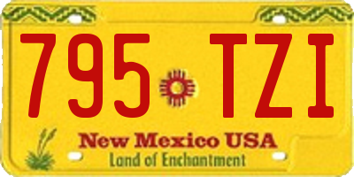 NM license plate 795TZI