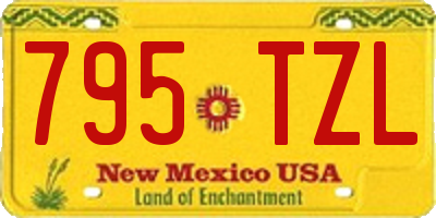 NM license plate 795TZL