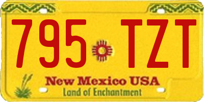 NM license plate 795TZT