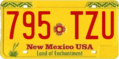 NM license plate 795TZU