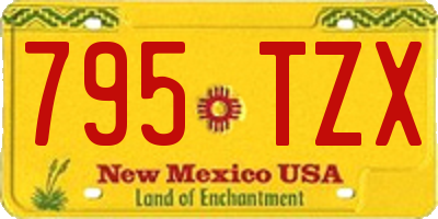 NM license plate 795TZX