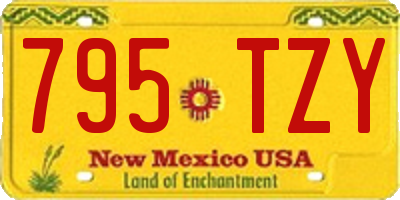 NM license plate 795TZY