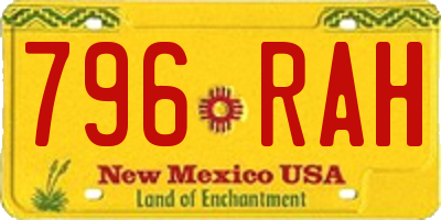 NM license plate 796RAH