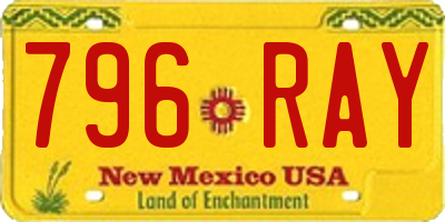 NM license plate 796RAY