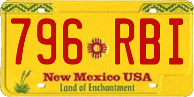 NM license plate 796RBI