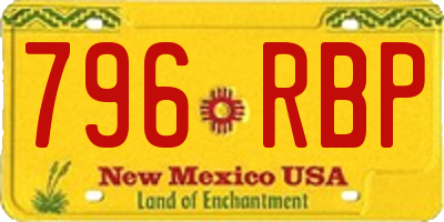 NM license plate 796RBP