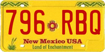 NM license plate 796RBQ