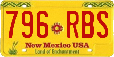 NM license plate 796RBS