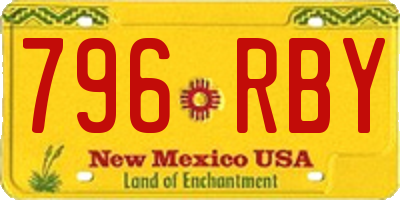 NM license plate 796RBY