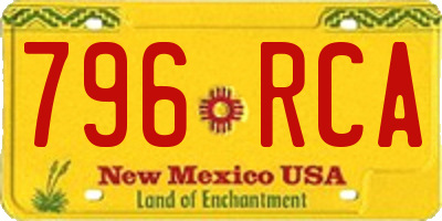 NM license plate 796RCA