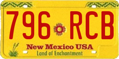NM license plate 796RCB