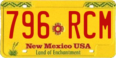 NM license plate 796RCM