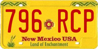 NM license plate 796RCP