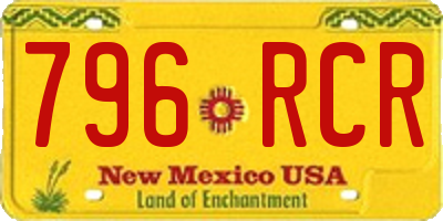 NM license plate 796RCR