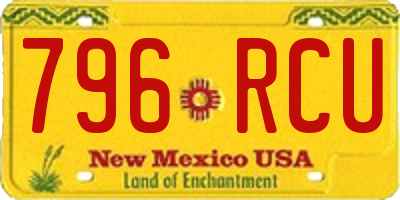 NM license plate 796RCU