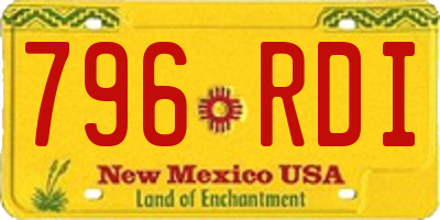 NM license plate 796RDI