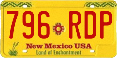 NM license plate 796RDP