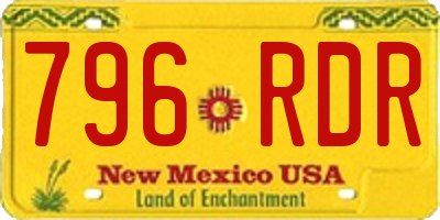 NM license plate 796RDR