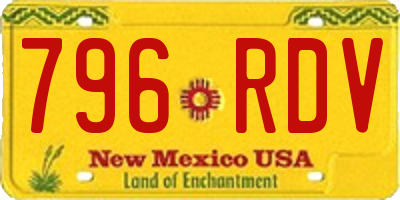 NM license plate 796RDV
