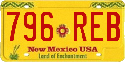 NM license plate 796REB