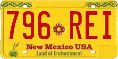 NM license plate 796REI