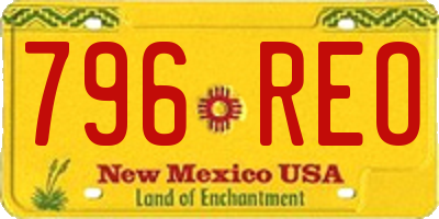 NM license plate 796REO