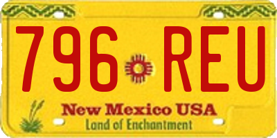 NM license plate 796REU