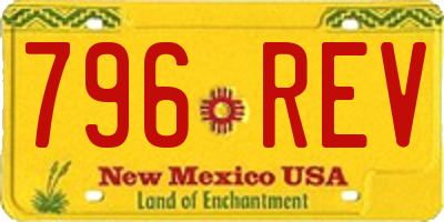NM license plate 796REV