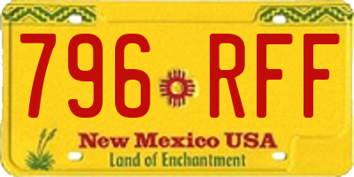 NM license plate 796RFF