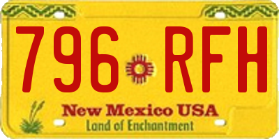 NM license plate 796RFH