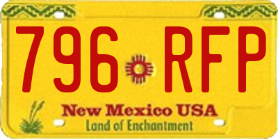 NM license plate 796RFP