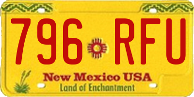 NM license plate 796RFU