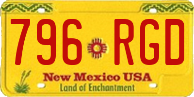 NM license plate 796RGD