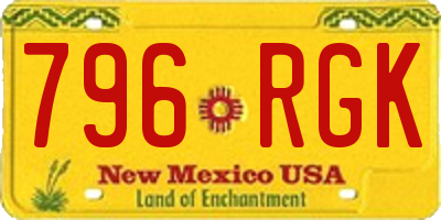 NM license plate 796RGK