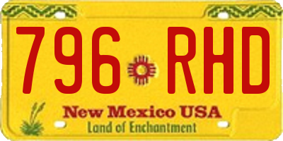 NM license plate 796RHD