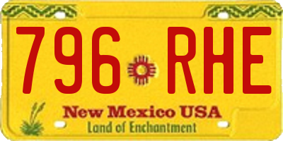 NM license plate 796RHE