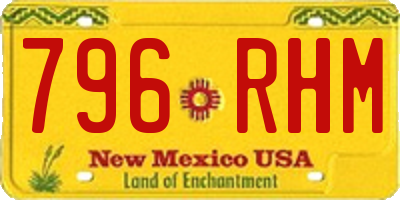 NM license plate 796RHM
