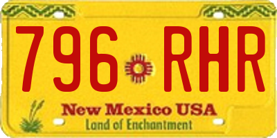 NM license plate 796RHR