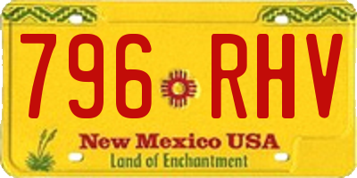 NM license plate 796RHV