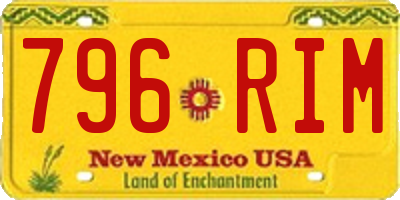 NM license plate 796RIM