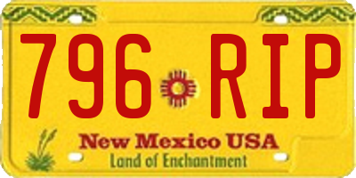 NM license plate 796RIP