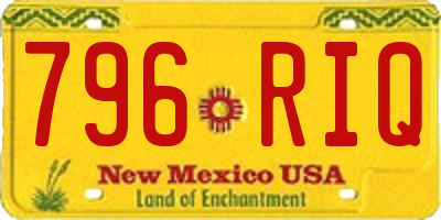 NM license plate 796RIQ