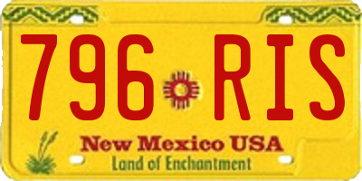 NM license plate 796RIS