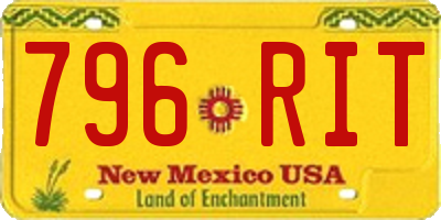 NM license plate 796RIT