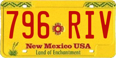 NM license plate 796RIV